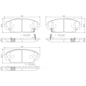 brembo Premium Ceramic Front Disc Brake Pads for Mazda 3 - P49050N