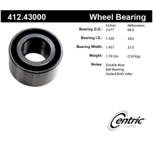 Centric Premium™ Wheel Bearing for 1990 Geo Storm - 412.43000
