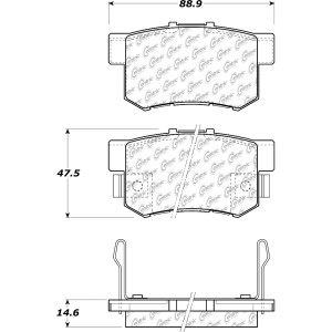 Centric Posi Quiet™ Ceramic Rear Disc Brake Pads for 1999 Acura RL - 105.05361