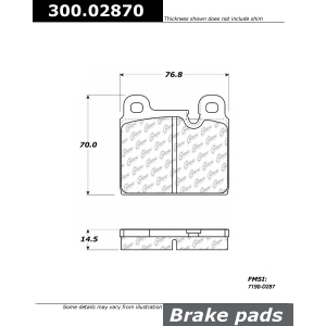 Centric Premium™ Semi-Metallic Brake Pads for 1985 Porsche 911 - 300.02870