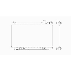 TYC Engine Coolant Radiator for 2007 Infiniti G35 - 2588