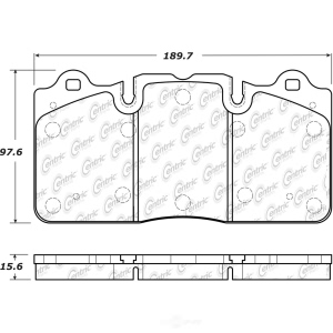 Centric Posi Quiet™ Semi-Metallic Front Disc Brake Pads for 2016 Jaguar F-Type - 104.17630