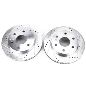 Power Stop PowerStop Evolution Performance Drilled, Slotted& Plated Brake Rotor Pair for 2000 Chevrolet Tahoe - AR8640XPR