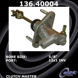 Centric Premium Clutch Master Cylinder for Acura CL - 136.40004