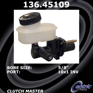 Centric Premium Clutch Master Cylinder for 1991 Mazda 626 - 136.45109