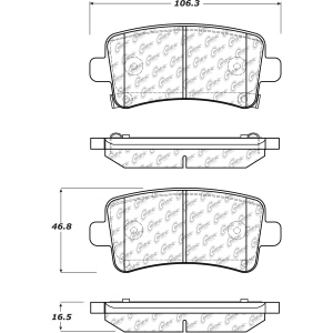 Centric Posi Quiet™ Ceramic Rear Disc Brake Pads for Chevrolet Malibu - 105.14301