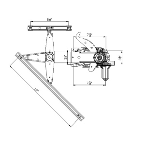 TYC Front Driver Side Power Window Regulator And Motor Assembly for 2000 Ford Taurus - 660238