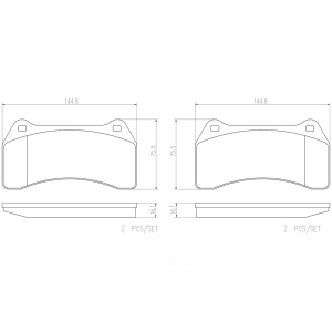 brembo Premium Ceramic Front Disc Brake Pads for 2004 Jaguar XJR - P36014N