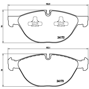 brembo Premium Low-Met OE Equivalent Front Brake Pads for 2016 BMW X6 - P06058