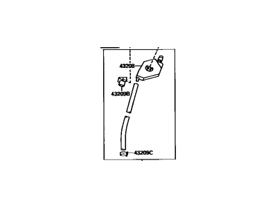 Lexus 43290-60010 Hose Assy, Front Axle Breather