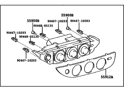 Toyota 55902-06070 Dash Control Unit