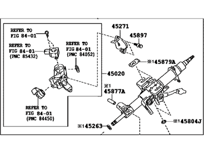 Toyota 45250-0C200 Column Assembly, Steering