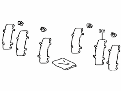 Toyota 04945-48190 Brake Pads Hardware Kit
