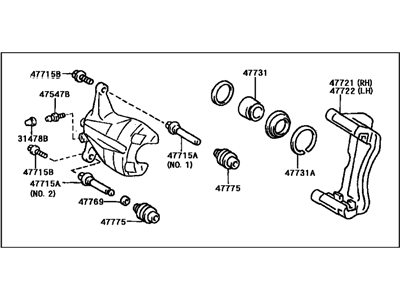 Toyota 47750-33181 Cylinder Assy, Disc Brake, LH