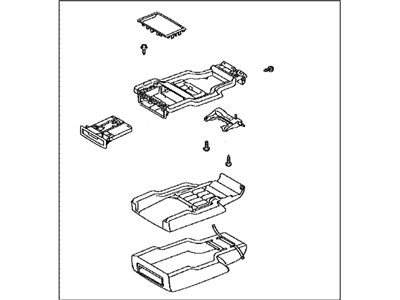 Toyota 72860-60050-A2 Box Assembly, Rear Seat Ct