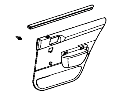 Toyota 67630-16660-B0 Board Sub-Assy, Rear Door Trim, RH