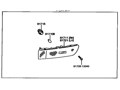 Toyota 81730-33011 Lamp Assy, Front Marker, RH