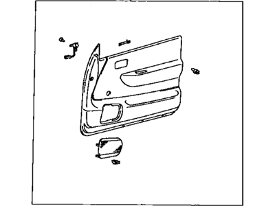 Toyota 67610-34010-E0 Board Sub-Assy, Front Door Trim, RH