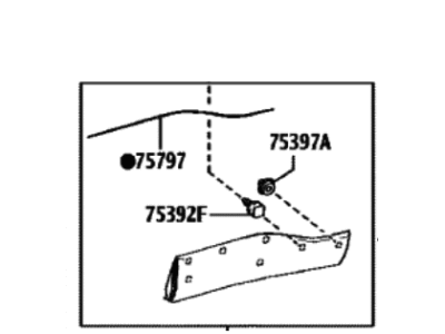 Toyota 75078-0A040 Lower Molding