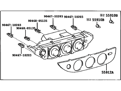 Toyota 55902-33500-B0 Panel Sub-Assy, Air Conditioner