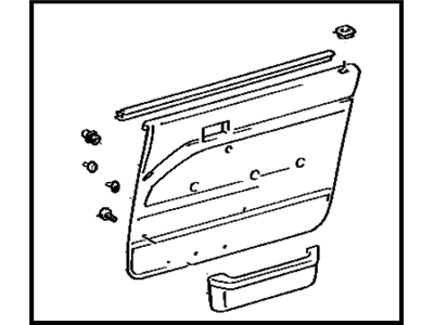 Toyota 67620-32090-03 Board Sub-Assy, Front Door Trim, LH