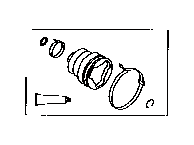 Toyota 04438-12060 Front Cv Joint Boot Kit Inboard Joint