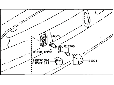 Toyota 81270-12320 License Lamp