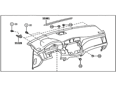 Toyota 55401-07060-B1 Instrument Panel