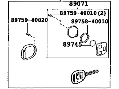 Toyota 89070-60B60 Transmitter Assy, Door Control