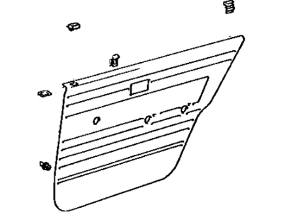 Toyota 67640-12330-04 Board Sub-Assy, Rear Door Trim, LH