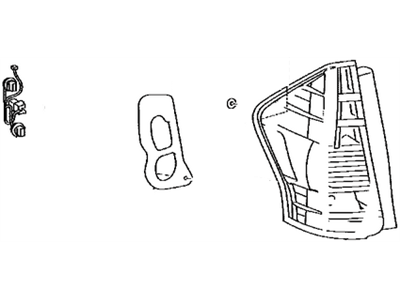 Toyota 81551-47270 Lens & Body, Rear Combination