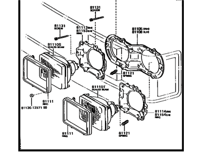 Toyota 81110-28051 Headlamp Assembly