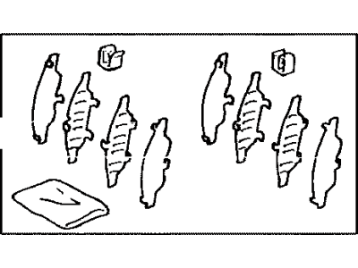 Toyota 04945-45010 Shim Kit, Anti Squeal, Front
