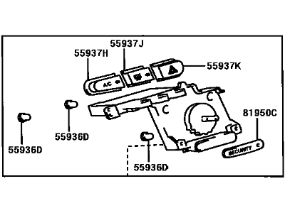 Toyota 84010-52260 Hazard Switch