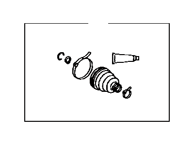 Toyota 04438-12730 Front Cv Joint Boot, Left