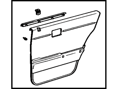 Toyota 67640-22503-04 Board Sub-Assy, Rear Door Trim, LH