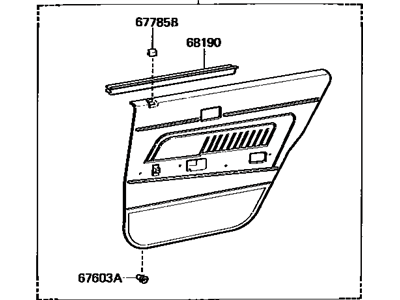 Toyota 67640-2A310-02 Board Sub-Assy, Rear Door Trim, LH