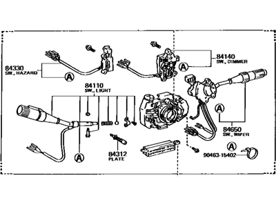 Toyota 84310-01030 Switch Assy, Turn Signal