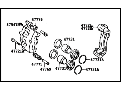 Toyota 47750-20270 Cylinder Assy, Disc Brake, LH