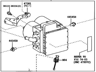 Toyota 44500-47090 ACTUATOR Assembly, Brake