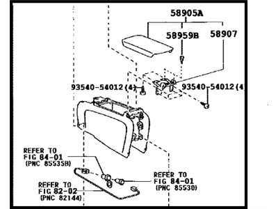 Toyota 58901-47030-A0 Box Sub-Assy, Console, Rear