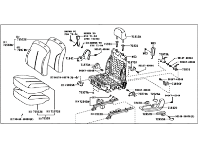 Toyota 71020-52F00-B0 Seat Assembly, Front LH