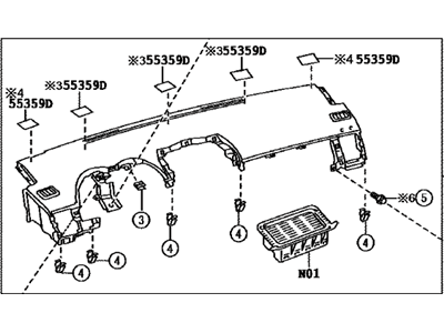 Toyota 55302-02261-B0 Panel Sub-Assembly, Inst