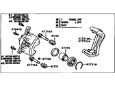 OEM 1995 Toyota Corolla Caliper - 47730-12450