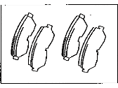 OEM 1990 Toyota Corolla Front Disc Brake Pad Kit - 04465-12010